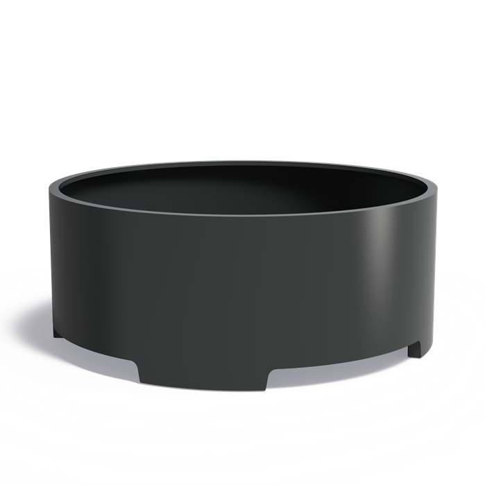 CIRCUM ronde aluminium plantenbak Ø200 x 80 cm met poten