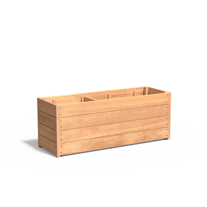 CARREZ rechthoekige hardhout plantenbak 150x50x57.4 cm