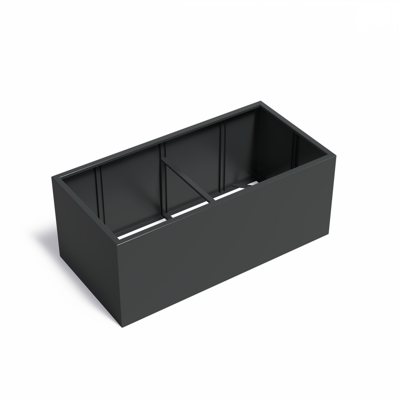 CARREZ aluminium plantenbak 200x100x80 zonder bodem