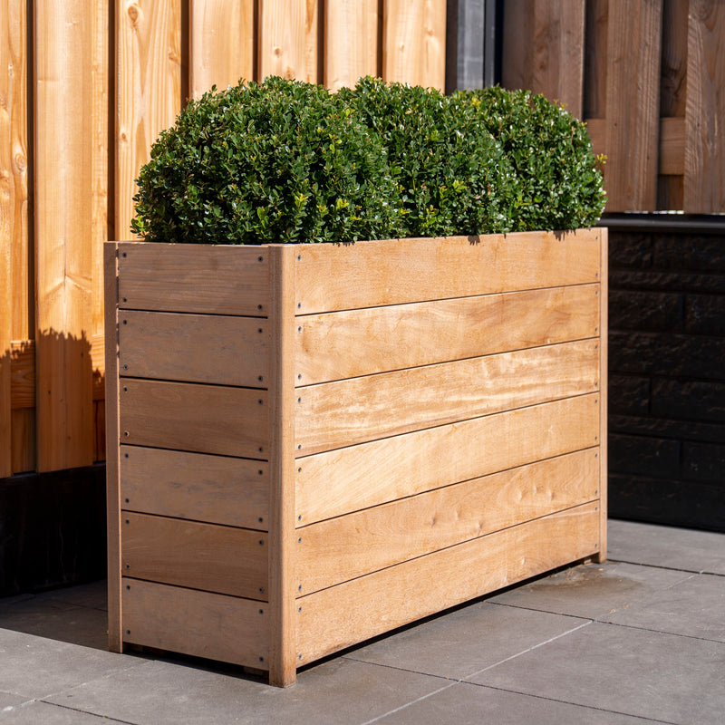 CARREZ vierkante hardhout plantenbak 80x80x57.4 cm