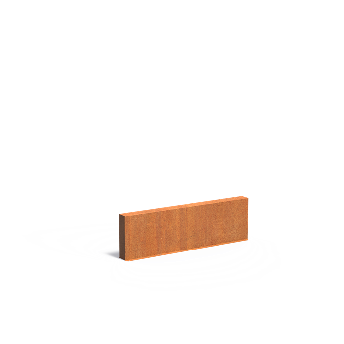 Cortenstaal tuinmuur | 200 x 15 x 60 cm