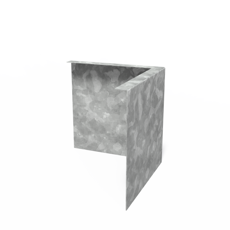 Kantopsluiting verzinkt - gezette rand buitenhoek 300x2x290 mm