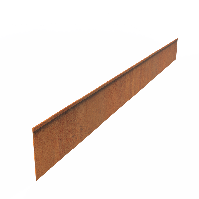 Rasenkante aus Cortenstahl gepresst | 2300 × 2 × 200 mm (Preis pro Stück)