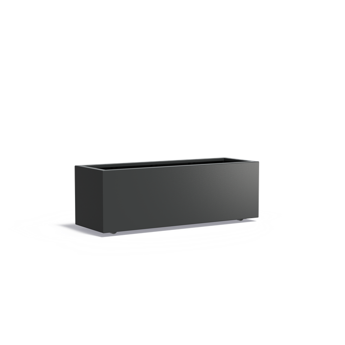 Aluminium Pflanzkübel CARREZ mit Rollen | 150 x 50 x 50 cm