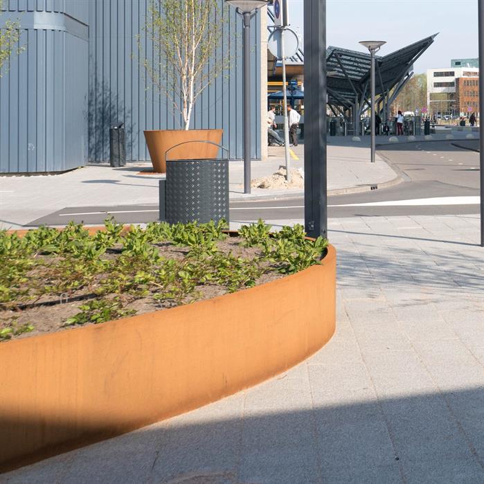 ELLIPSE ovale cortenstaal plantenbak 120x80x60