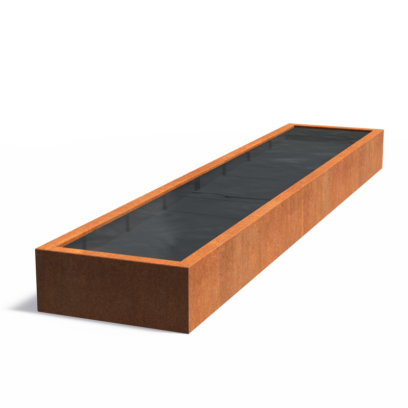 Cortenstaal kant-en-klare vijver | 500 x 100 x 40 cm