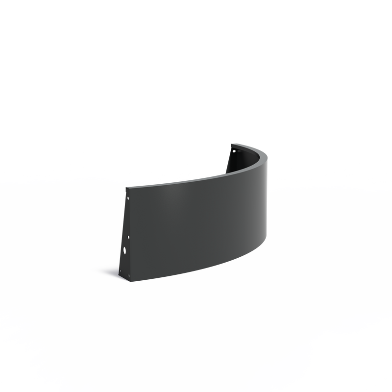 Stützwand - Außenbogen | 150 x 150 x 50 cm | Aluminium