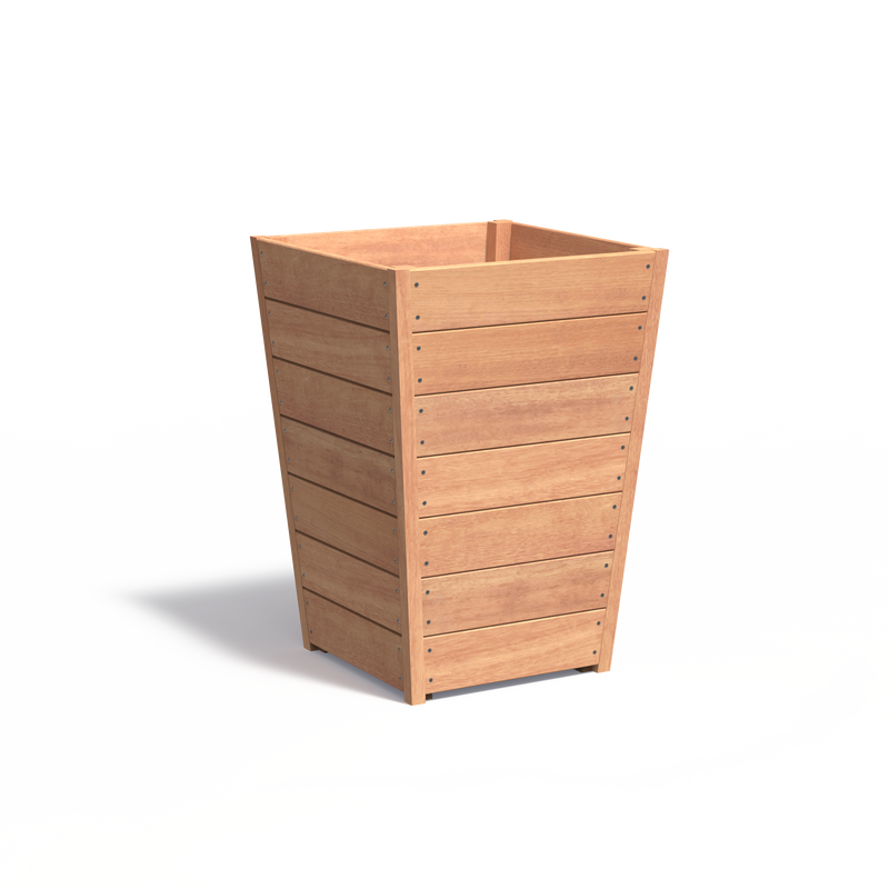 TAP vierkante hardhout plantenbak 70x70x98.9 cm