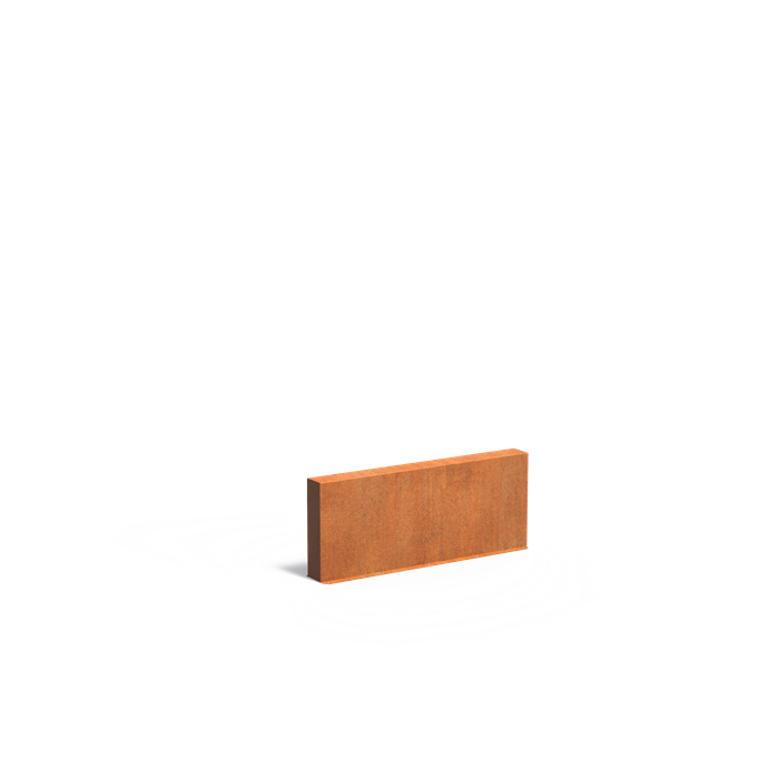 Cortenstaal tuinmuur | 150 x 15 x 60 cm