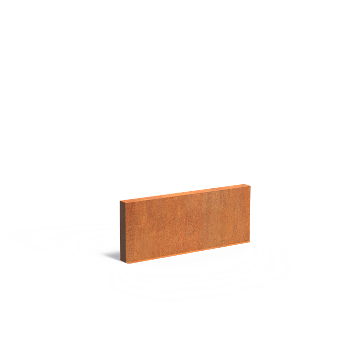 Cortenstaal tuinmuur | 200 x 15 x 80 cm