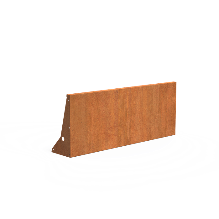 Cortenstaal keerwand - 150 x 30 x 60 cm recht