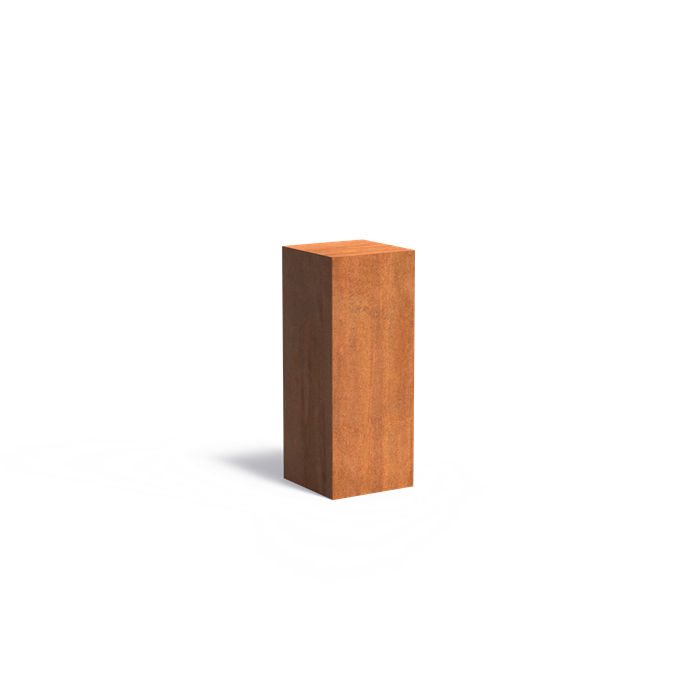 Sockel aus Cortenstahl | 40 x 40 x 100 cm