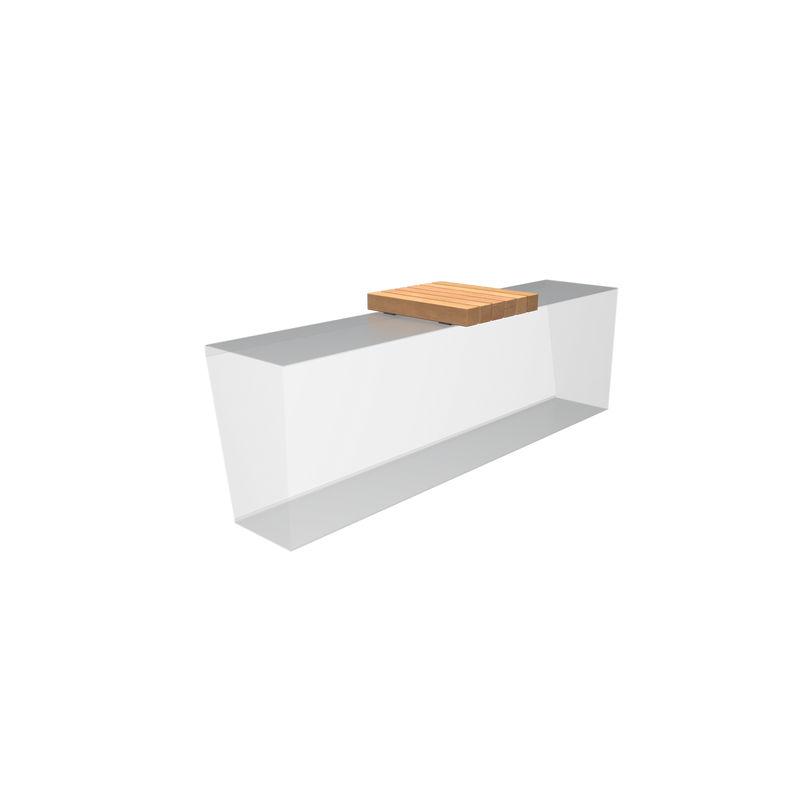 Hardhouten zitting - rechte rand | 450 x 500 x 72 mm