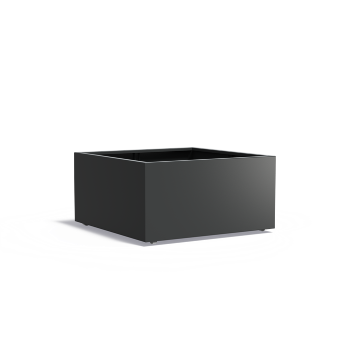 Aluminium Pflanzkübel CARREZ mit Rollen | 120 x 120 x 60 cm