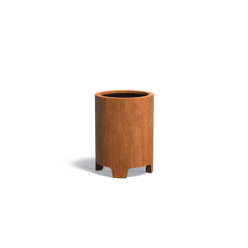 Cortenstahl Pflanzkübel CIRCUM mit Füßen | ø 60 x 80 cm