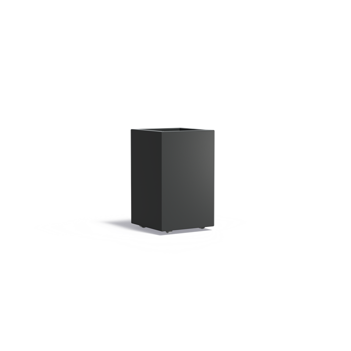 Aluminium Pflanzkübel CARREZ mit Rollen | 50 x 50 x 80 cm