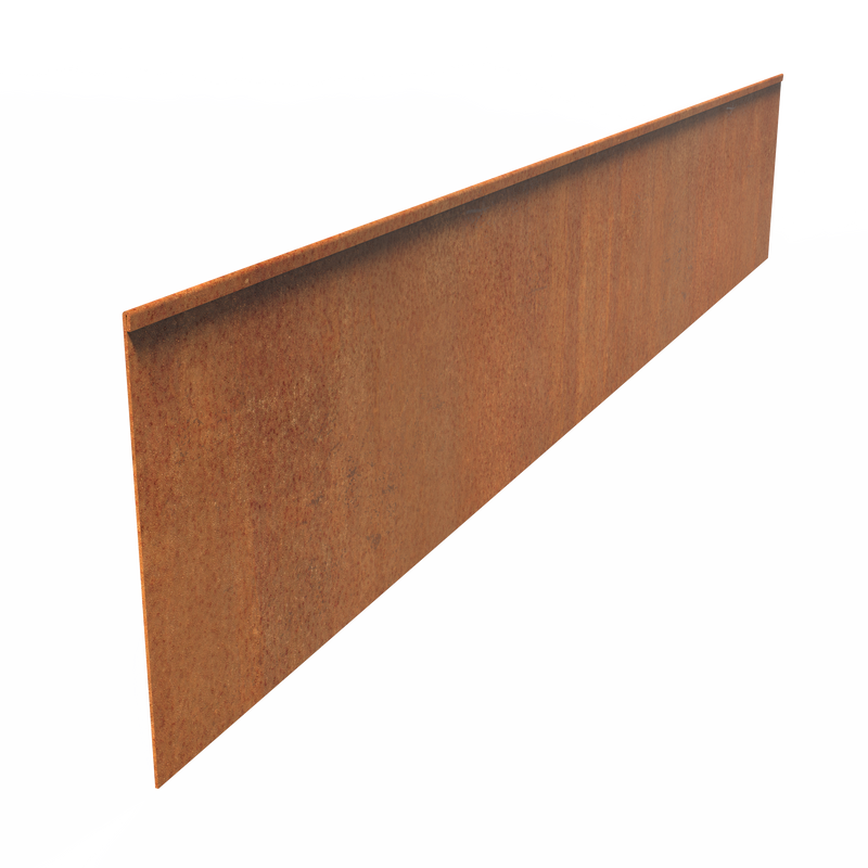Rasenkante aus Cortenstahl gepresst | 2300 × 3 × 390 mm (Preis pro Stück)