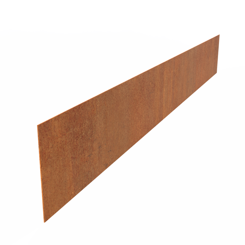 Kantopsluiting cortenstaal - rechte rand 2300x3×290 mm