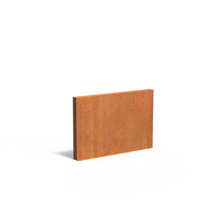 Cortenstahl Gartenmauer | 200 x 15 x 135 cm
