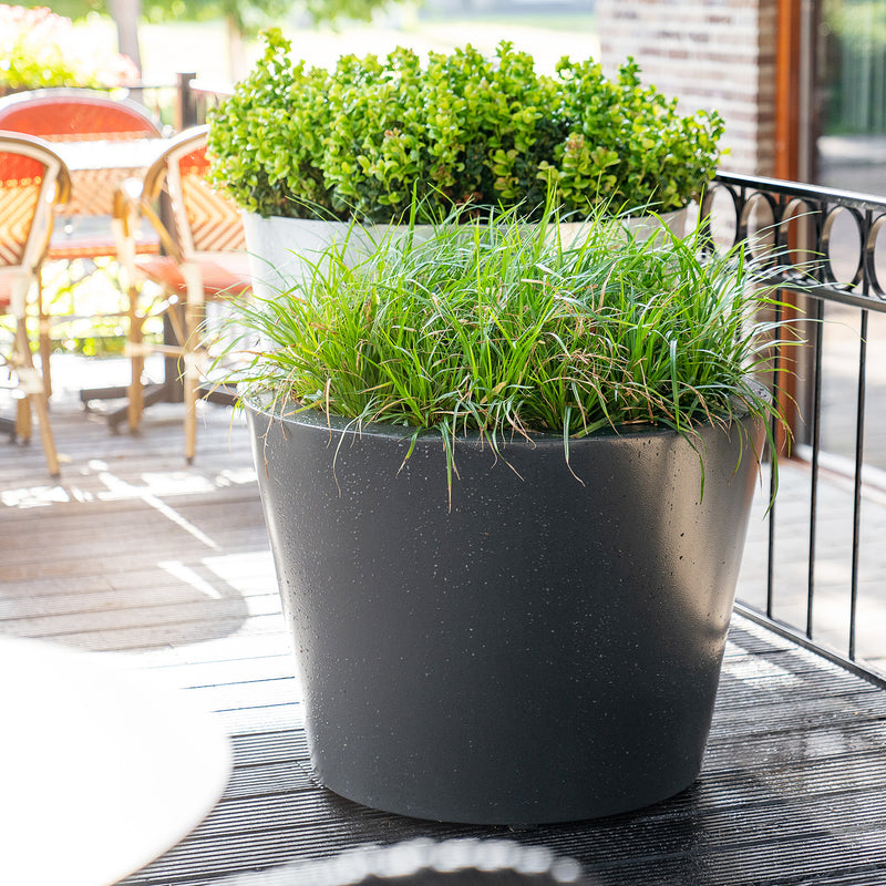 CONIC conische aluminium plantenbak ø100x100 cm met bodem