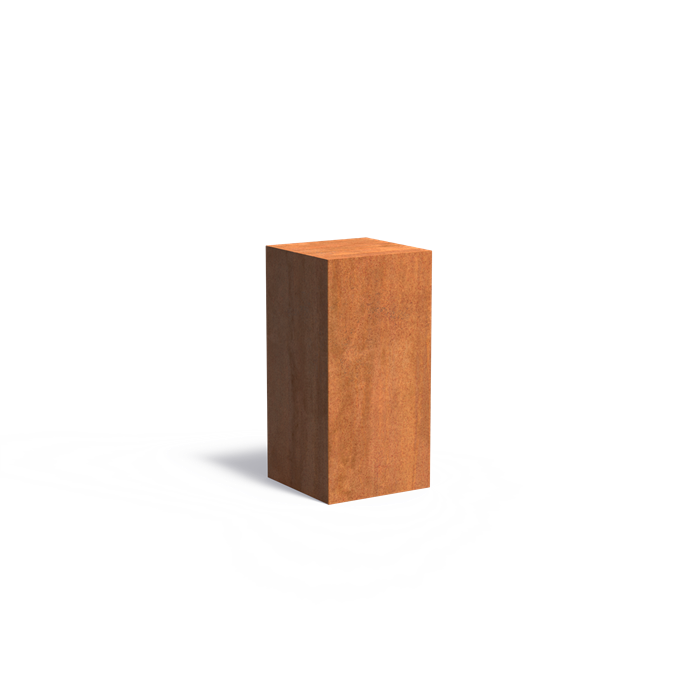Cortenstaal sokkel | 50 x 50 x 100 cm