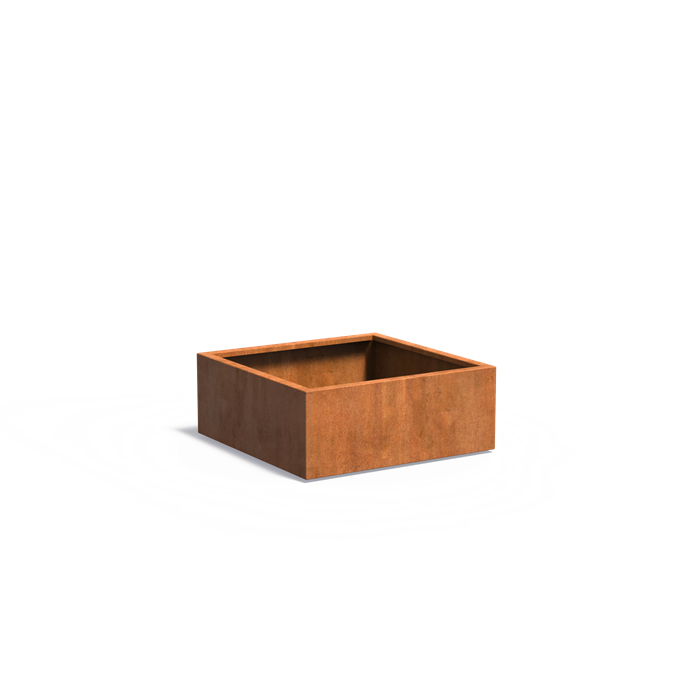 CARREZ vierkante cortenstaal plantenbak 100x100x40