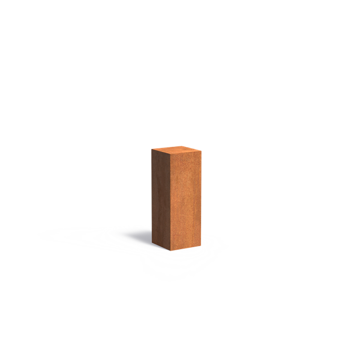Sockel aus Cortenstahl | 30 x 30 x 80 cm
