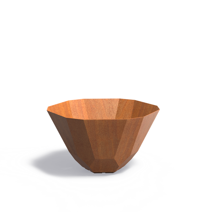 FACET Pflanzkübel aus Cortenstahl | 100 x 60 cm