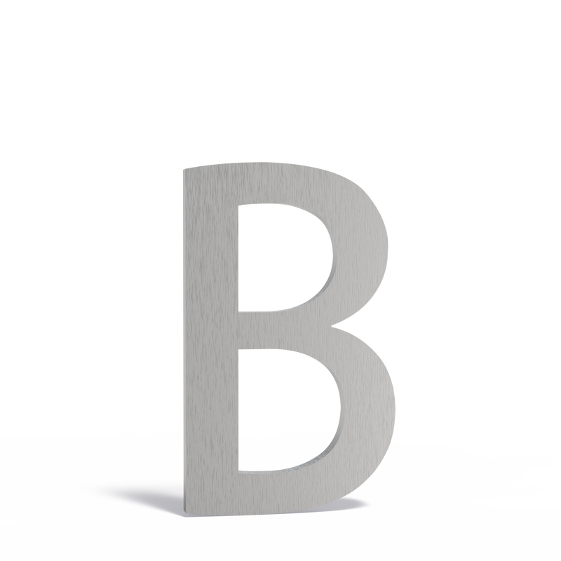 Huisletter B | 62 x 5 x 90 mm | RVS