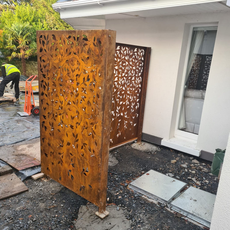 Cortenstahl Sichtschutzpaneel NATURE (CPN11) | 110 x 180 cm