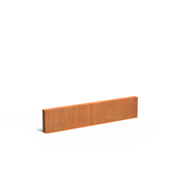 Cortenstaal tuinmuur | 300 x 15 x 60 cm