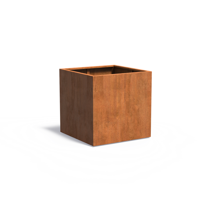 CARREZ vierkante cortenstaal plantenbak 100x100x100