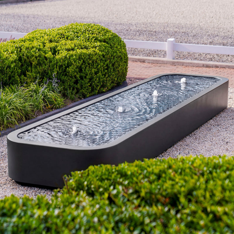 Aluminium Wassertisch Premium 300 x 100 x 40 cm, inkl. LED & Pumpe