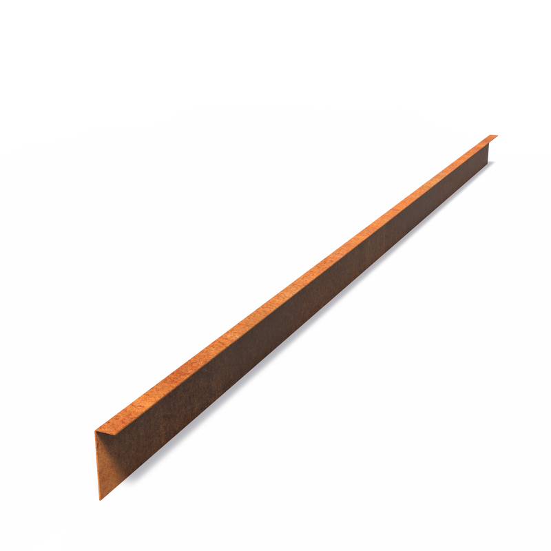 Rasenkante Cortenstahl mit gekantetem Oberrand | 2300 x 2 x 100 mm (Preis pro Stück)