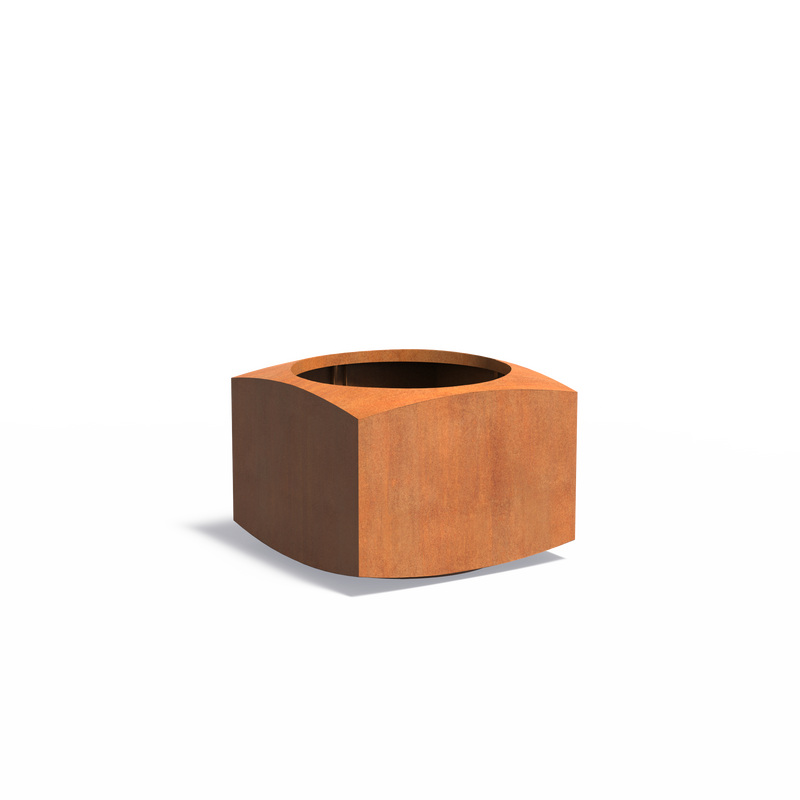 NOOA 80 × 80 × 60 cm- Cortenstaal plantenbak met bodem