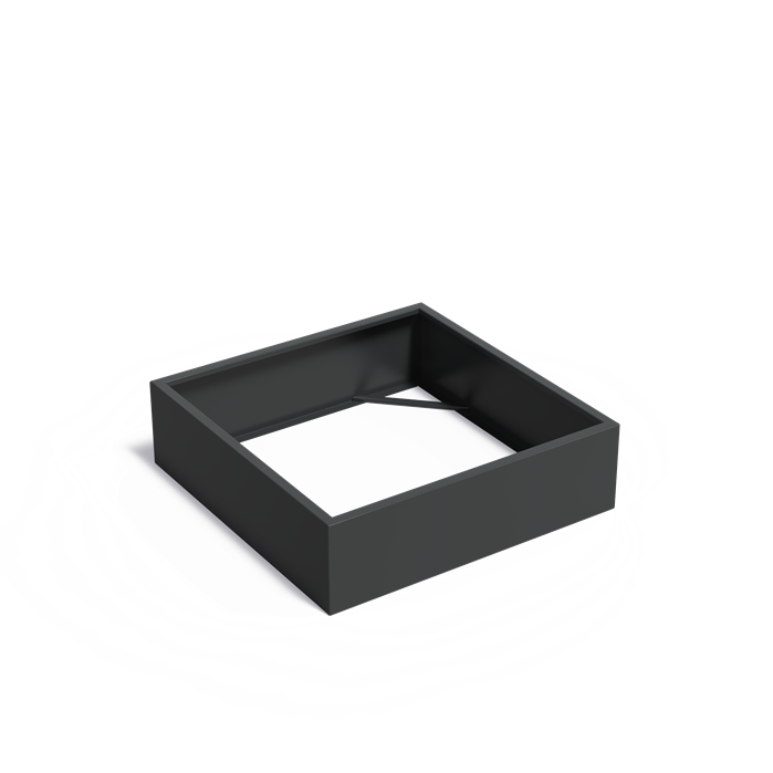 Aluminium Pflanzkübel CARREZ ohne Boden | 140 x 140 x 40 cm