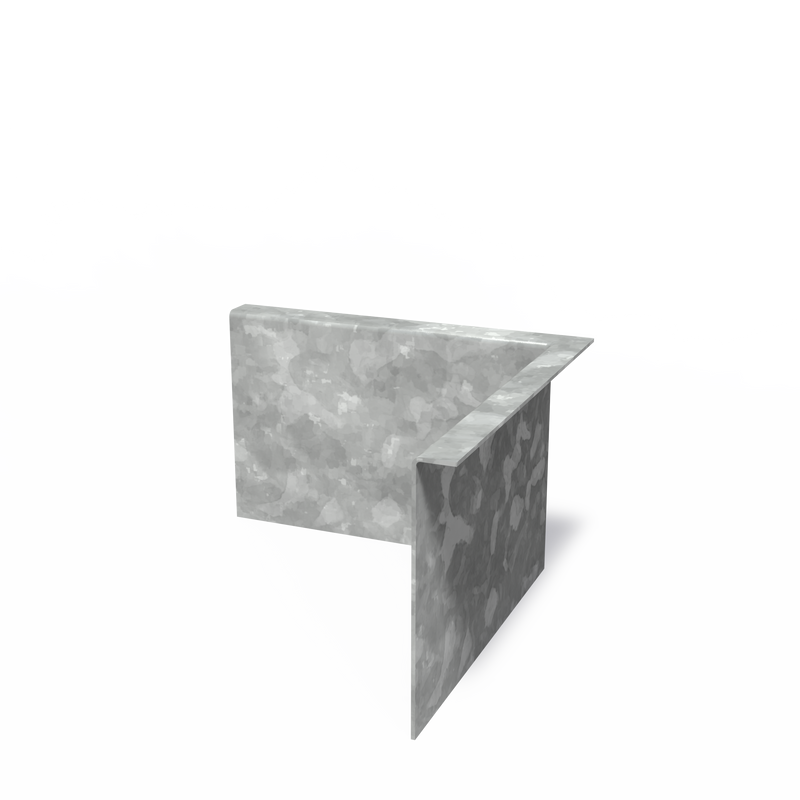 Kantopsluiting verzinkt - gezette rand binnenhoek 300x3x200 mm