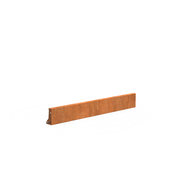 Cortenstaal keerwand - 150 x 10 x 20 cm recht
