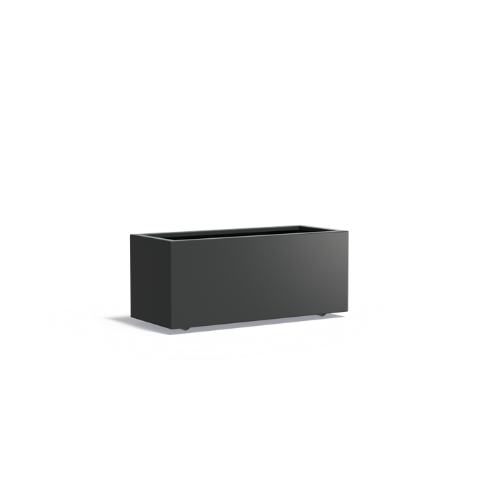 Aluminium Pflanzkübel CARREZ mit Rollen | 120 x 50 x 50 cm
