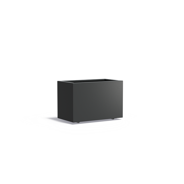 Aluminium Pflanzkübel CARREZ mit Rollen | 90 x 50 x 60 cm