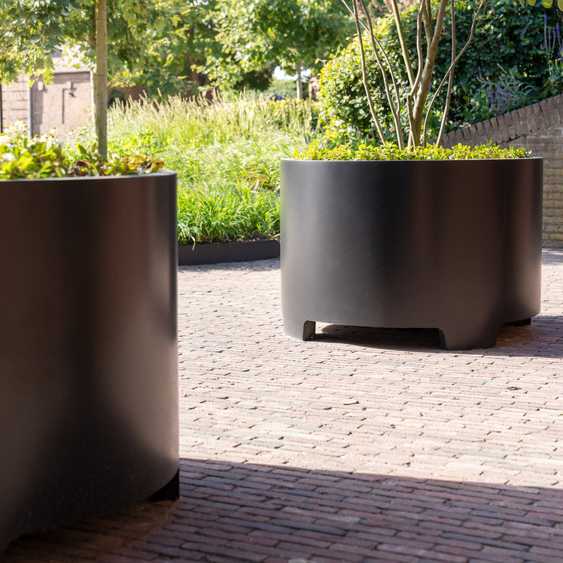 CIRCUM ronde aluminium plantenbak 60x80 cm met poten