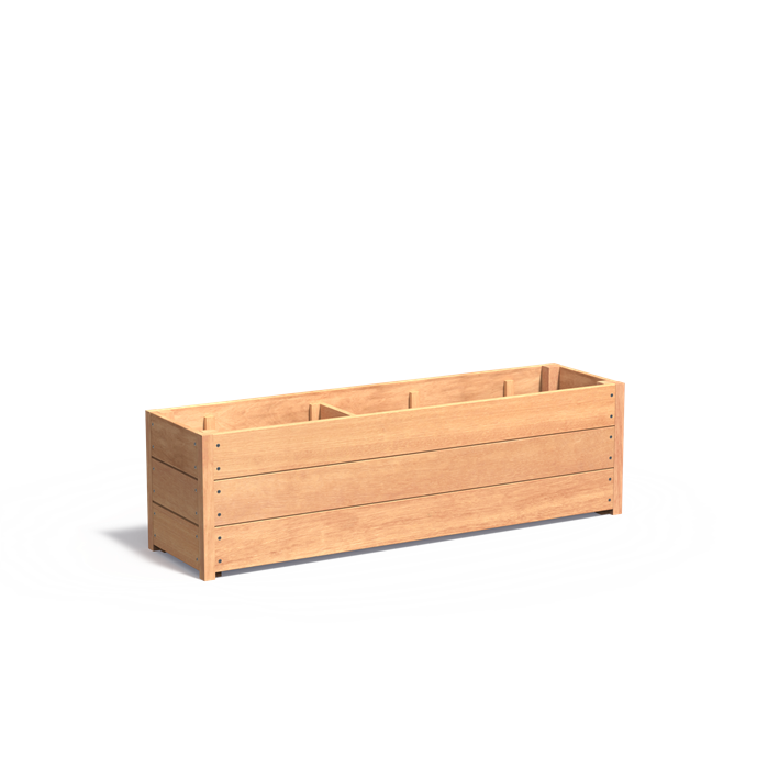 CARREZ rechthoekige hardhout plantenbak 50x40x43.5 cm
