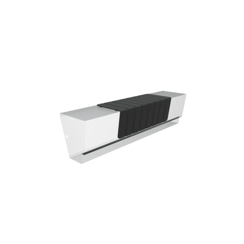 Aluminium zitting REVERT - recht | 1044 x 423 x 353 mm