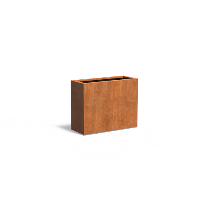 CARREZ 100 x 40 x 80 cm - Cortenstaal plantenbak met bodem