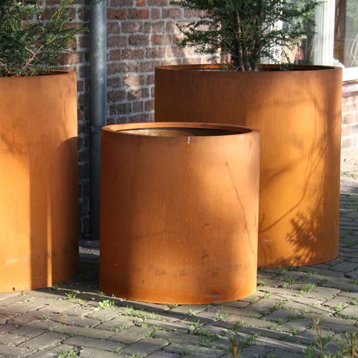 CIRCUM ronde cortenstaal plantenbak 60x60