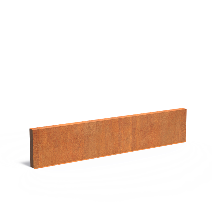 Cortenstaal tuinmuur | 400 x 15 x 80 cm