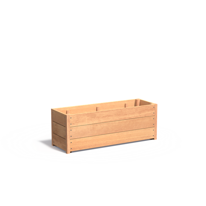 CARREZ rechthoekige hardhout plantenbak 120x40x43.5 cm