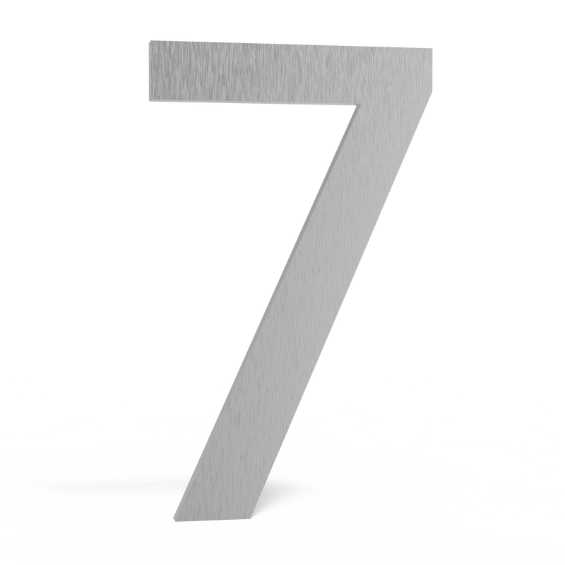 Huisnummer 7 | 68 x 5 x 120 mm | RVS