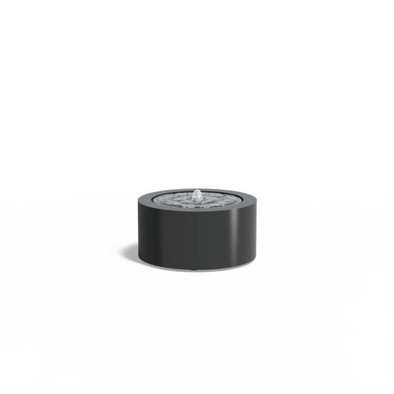 Wassertisch mit LED-Beleuchtung & Pumpe | ø 80 x 40 cm | Aluminium