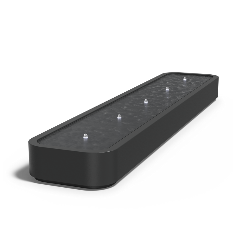 Wassertisch mit LED-Beleuchtung & Pumpe | ø 100 x 40 cm | Aluminium 